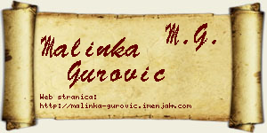 Malinka Gurović vizit kartica